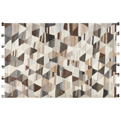 Beliani Rug Argavand Beige 200 X 300 Cm Wool Kilim - image 1