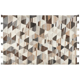 Beliani Rug Argavand Beige 200 X 300 Cm Wool Kilim - thumbnail 1