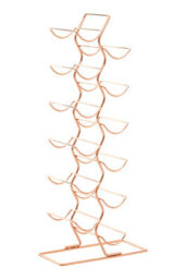 Orsina Elegant 12 Tier Wine Rack With Copper Finish, Vertical Design Wine Rack For Livingroom, Sturdy Wine Rack - thumbnail 3