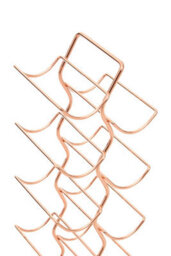 Orsina Elegant 12 Tier Wine Rack With Copper Finish, Vertical Design Wine Rack For Livingroom, Sturdy Wine Rack - thumbnail 5