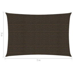 Berkfield Sunshade Sail 160 G/m2 Brown 5X7 M Hdpe - thumbnail 6