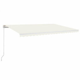 Berkfield Manual Retractable Awning 500X300 Cm Cream - thumbnail 2
