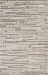 Hamilton Modern Sheen Area Rug - Blocked Bold Geometric Design Mocha 60Cm X 220Cm - thumbnail 2