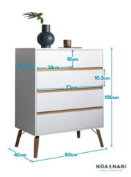 Nöa & Nani Noa & Nani Chest Of Drawers 3+2 Drawer In Classic White Otto - thumbnail 6