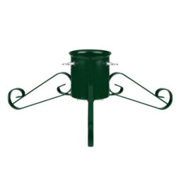 Holly International Traditional Metal Scroll Leg Christmas Tree Stand Green Medium For Real Trees Up To 2.4M