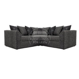 Furnishings For Less UK Byron Dundee Chenille Fabric 5 Seater L Shaped Corner Sofa  Grey - thumbnail 1