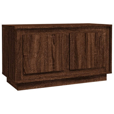 Berkfield Durable Tv Cabinet Brown Oak 80X35X45 Cm Engineered Wood - image 1