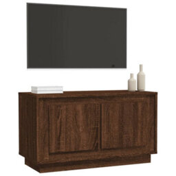 Berkfield Durable Tv Cabinet Brown Oak 80X35X45 Cm Engineered Wood - thumbnail 4