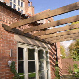 Rutland County Garden Furniture Wall Mounted Garden Pergola - Wood - L360 X W420 X H270 Cm - Rustic Brown - thumbnail 5