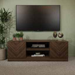 Tv Stand Royal Walnut 130 W X 43 H X 39.8 D - thumbnail 3