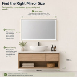 Maerts-E 800X600mm Led Bathroom Mirror With Demister, 3 Colour Dimmable Lighting, Touch Sensor, Ip44 Wall Mounted - thumbnail 3