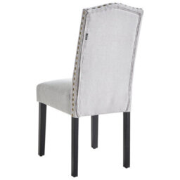 Beliani Set Of 2 Dining Chairs Shirley Fabric Grey - thumbnail 6