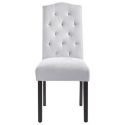 Beliani Set Of 2 Dining Chairs Shirley Fabric Grey - thumbnail 5