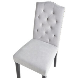 Beliani Set Of 2 Dining Chairs Shirley Fabric Grey - thumbnail 7