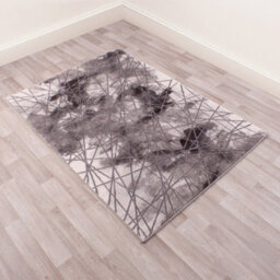 Grey Modern Abstract Rug For Living Room, Bedroom - 120Cm X 170Cm - thumbnail 2