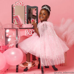 Teamson Kids Play Vanity Table Set, Children's Dressing Table With Mirror & Stool, Leopard Print, Pink/black - thumbnail 4
