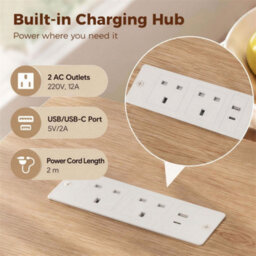 Kitchen Trolley On Wheels, Rolling Kitchen Island Cart With Power Outlet White - thumbnail 4