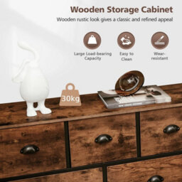 5 Drawers Chest Organiser 2 Tier Fabric Storage Organizer Chest Of Drawers - thumbnail 6