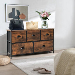 5 Drawers Chest Organiser 2 Tier Fabric Storage Organizer Chest Of Drawers - thumbnail 3