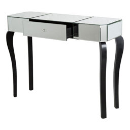 Premier Housewares Interiors By Premier Elegant 1 Drawer Console Table, Mirrored Hallway Table For Livingroom, Glass Finish Modern Console Table - thumbnail 2