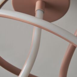 Inlight Veton Swirl Matt Acrylic & Aluminium Light Peach Led Ceiling Light - thumbnail 9