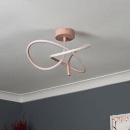 Inlight Veton Swirl Matt Acrylic & Aluminium Light Peach Led Ceiling Light - thumbnail 8