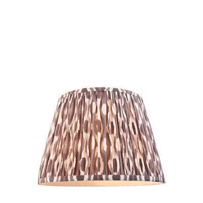 Loops Elegant Handcrafted 35Cm Pearl Grey Tapered Lamp Shade With Pleated Design - image 1