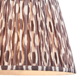 Loops Elegant Handcrafted 35Cm Pearl Grey Tapered Lamp Shade With Pleated Design - thumbnail 2