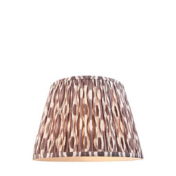 Loops Elegant Handcrafted 35Cm Pearl Grey Tapered Lamp Shade With Pleated Design