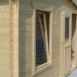 Cheshire 11 X 10 Retreat Apex Log Cabin (19mm Wall Thickness) - thumbnail 5