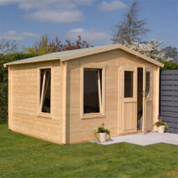 Cheshire 11 X 10 Retreat Apex Log Cabin (19mm Wall Thickness) - thumbnail 2