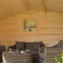 Cheshire 11 X 10 Retreat Apex Log Cabin (19mm Wall Thickness) - thumbnail 8