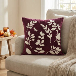 Garden Greatness Autumn Leaves Applique Decorative Cushion - thumbnail 1