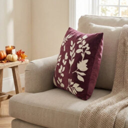 Garden Greatness Autumn Leaves Applique Decorative Cushion - thumbnail 2