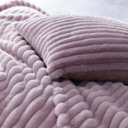 Appletree Morritz Super Soft Mauve Faux Fur Throw - thumbnail 4