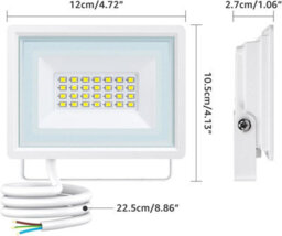 Aigostar 20W Led Floodlight Outdoor, 1650 Lumen Outdoor Security Light, Waterproof Ip65 6500K Cool White - thumbnail 5