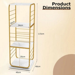 Rotating Bookshelf  Spinning Bookcase Tower 4-Tier - thumbnail 2