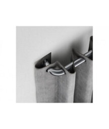 25-28mm Room Darkening Extendable Curtain Pole - Satin Silver, 170-300Cm - thumbnail 1