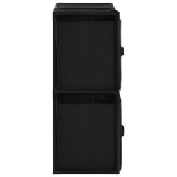 Berkfield Storage Cabinet With 4 Fabric Baskets Black 63X30X71 Cm Steel - thumbnail 5