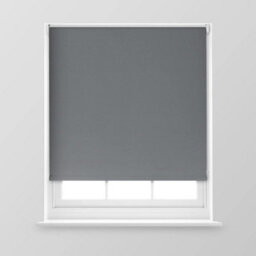 A.unique Home Premium Trimmable Thermal Blackout Roller Window Blind - 5Ft - Charcoal - 150Cm (W) X 170Cm (L) - thumbnail 1