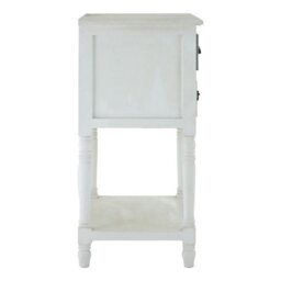 Orsina Coastal Style White 3 Drawer Chest, White 3 Drawer Dresser, White Drawer Chest, White Bedroom Drawers Unit - thumbnail 3