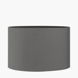 Pacific Lifestyle 30Cm Steel Grey Oval Poly Cotton Lampshade