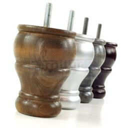 L&F 4X Wooden Bun Feet Antique Mahogany Replacement Furniture Legs Sofas Chairs Footstools M8 Cwc802 - thumbnail 8
