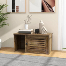 Cat Litter Box Enclosure Hidden Cat Washroom With Winding Entry - thumbnail 3