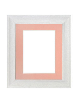 Frames By Post Scandi Limed White Frame With Pink Mount For Image Size 30 X 40 Cm - image 1