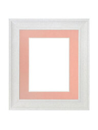 Frames By Post Scandi Limed White Frame With Pink Mount For Image Size 30 X 40 Cm - thumbnail 1
