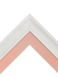 Frames By Post Scandi Limed White Frame With Pink Mount For Image Size 30 X 40 Cm - thumbnail 3