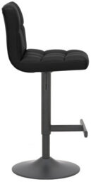 Lamboro Allegro Kitchen Bar Stool, Luxury Frame In Matt Black, Adjustable Height, Kitchen Barstool, Black - thumbnail 4