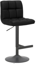 Lamboro Allegro Kitchen Bar Stool, Luxury Frame In Matt Black, Adjustable Height, Kitchen Barstool, Black - thumbnail 1
