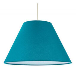 Happy Homewares 12 Vibrant Teal Cotton Coolie Lampshade Suitable For Table Lamp Or Pendant - thumbnail 5